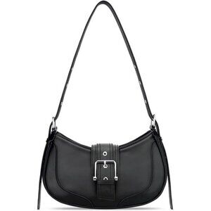 Shoulder Bags, Retro Crescent Handbag Black